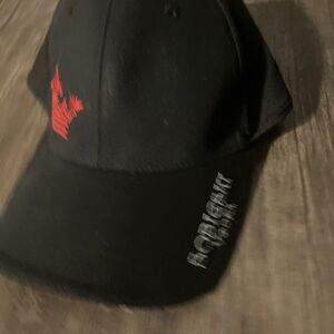 Sobieski Vodka Black Fitted L/XL Ball Cap Hat Logo Cotton Adult Advertising NWOT